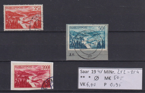 Saarland 1948 252 254 - 1948, 252-254