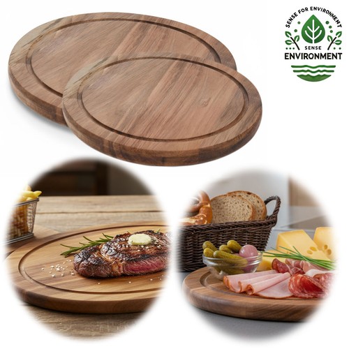 Fleischteller holz 30cm - holz, 25-30cm