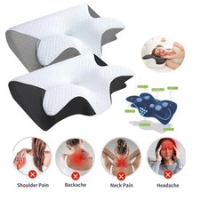 Orthopädisches Rückenschläferkissen Nackenstützkissen Memory Foam Kopfkissen