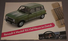 Prospekt Renault 4 von 1983, 4 Seiten, deutscher Text, R 4 TL, Renault 4 GTL