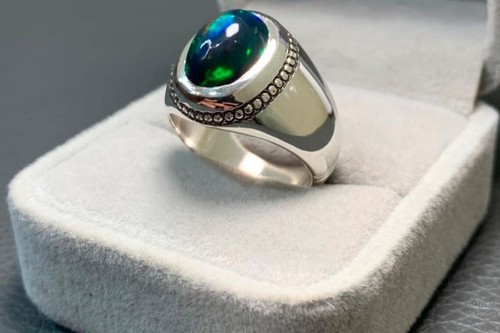 Natürlicher feueropal ring - feueropal,