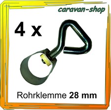 4x Rohrklemme für Zeltstange