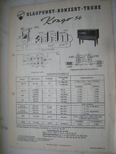 Blaupunkt Konzert-Truhe Kongo 56  Werkstattanleitung Kundendienst 1955 1956