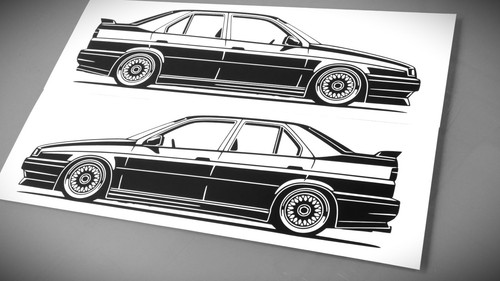 Alfa romeo 155 sticker - alfa, q4