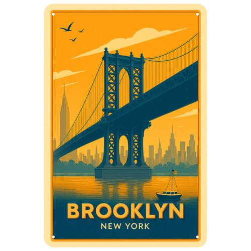 Brooklyn new york blechschild - brooklyn,