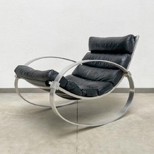 Hans Kaufeld / Rocking Chair Schaukel stuhl Design Relax Leder.