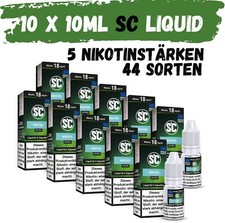 10x 10ml SC Frucht Liquid ✨ SC Tabak Liquid ✨ Probierbox E-Liquid Vape