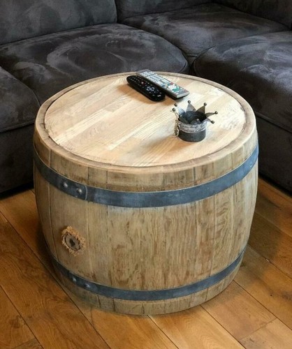 Bauchiger weinfass couchtisch - bauchiger,