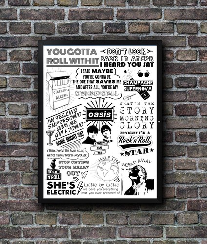 Oase lyric poster doodle song - oase,