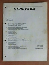 Ersatzteilliste STIHLFreischneider FS 60 Ausgabe 3/1979 Ersatzteilkatalog 