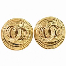 CHANEL CC Gold Plated Round