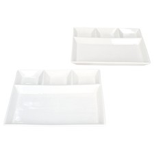 2x Fondueteller Porzellan