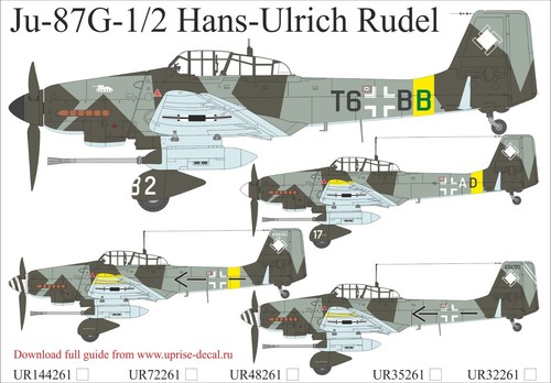 Decal junkers 87g 1 2 - 1:48,