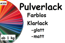 359 Pulverlack Klarlack glatt