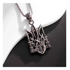 Symbol ukrainischer Stärke Tryzub-Anhänger aus Kosakensäbeln – Dreizack