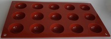 Pralinenform, glatt für 15 Pralinen Silikon ca. 30 x 17,5 cm braun