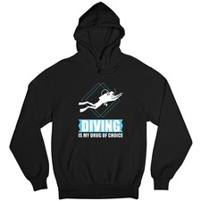 Lustiger Tauchen Hoodie Tauchen ist meine Droge der Wahl Tiefseetaucher Kapuzenoberteil