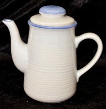 Kaffeekanne Kanne  Keramik Gerz Gerzit grau / blau  für 1,3 Liter