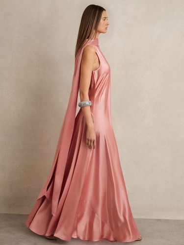 Reiss fae satin cape maxikleid - fae,