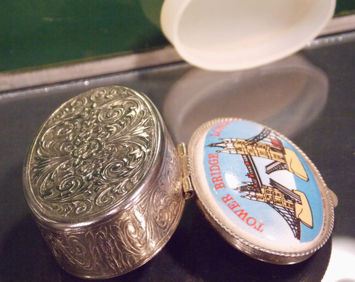 Antike pillendose silber - antike,