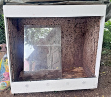 Hochterrarium OSB- Platte inkl. Heatpanel, Schwarzkorkplatte HxBxT: 120x123x60