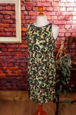 Vintage orig 50er Kleid grün 20er Stil Sommerkleid Viskose Rockabella M