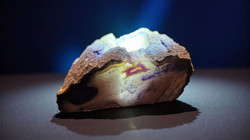 Achat-Geode-Teelichthalter