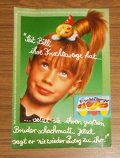 Seltene Werbung Gervais FRUCHTZWERGE setzen großen Bruder schachmatt 1990