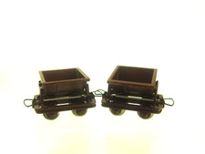 Kipploren Wagen braun - 2 Stck. - Feldbahn Roco HOe Schmalspur Wagen 34498  #E