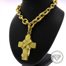 Wert 76.580,- Original Kieselstein Cord Kette mit Kreuz Anhänger 750 Gold xxyy