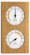 TFA 40.1052.01 Sauna Thermometer Hygrometer Eiche Massivholz Saunaklima analog