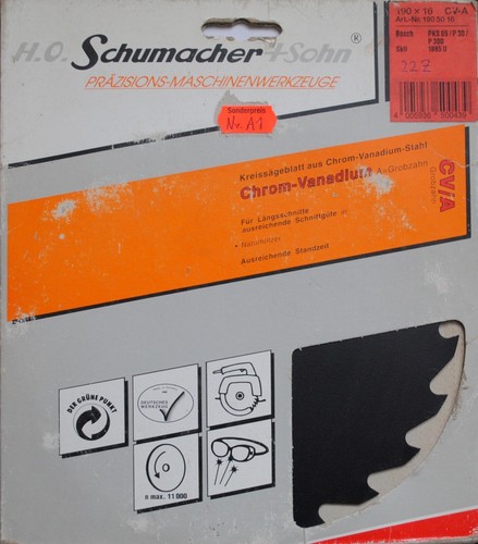 Kreissägeblatt 190x16mm - kreissägeblatt, ∅190x16mm