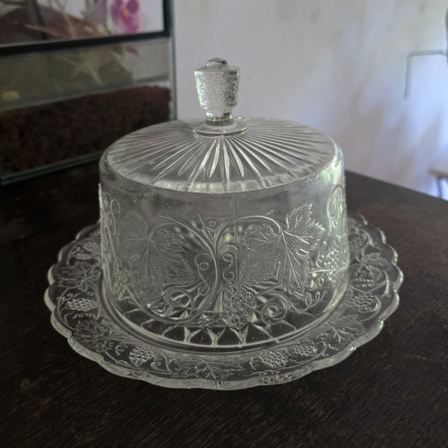 Glas butterglocke mit teller - glas-butterglocke,