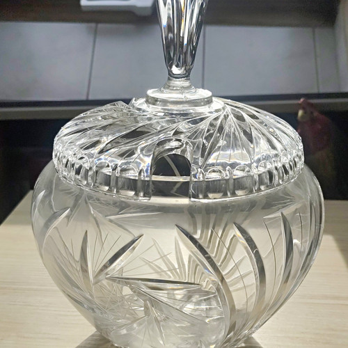 Runde glas bonboniere - runde,