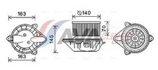 AVA COOLING SYSTEMS Gebläsemotor Lüftermotor OL8624 Vorne 146mm