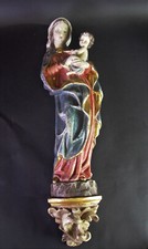  Conrad Moroder Gröden -  Madonna auf Konsole - Holz geschnitzt & farbig gefasst