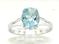 Aquamarin Ring 585 Weißgold