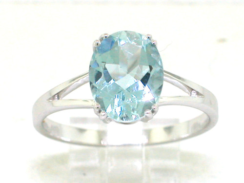 Aquamarin ring 585 weißgold - aquamarin,