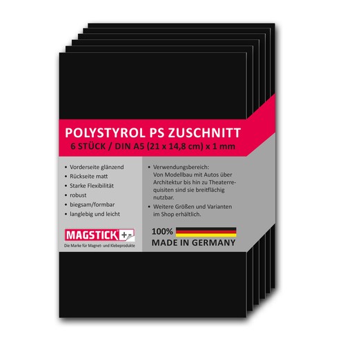 6er set polystyrol platten - 6er,