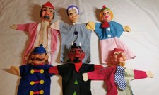 6 Vintage Handpuppen