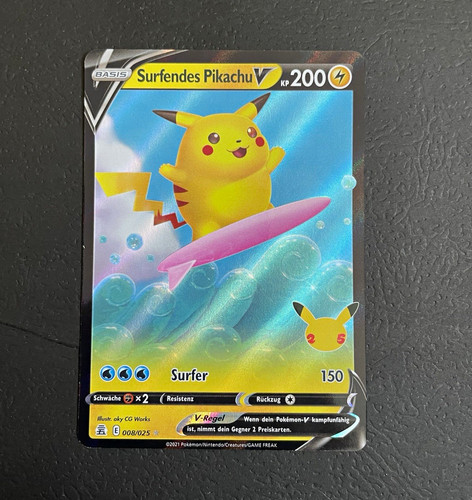 Surfendes pikachu 008 025 - pikachu, v