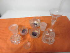 Konvolut, Kerzenhalter, Glas, 9 Stück, Dekoration, Tischdekoration, Flohmarkt
