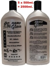 5 x 500ml.= 2500ml. MacBrite Nano Gloss Auto Autopolitur Lackpolitur Polierer 