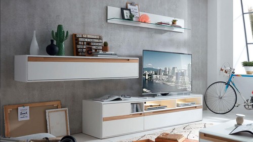 Wohnwand anbauwand light line - wohnwand,