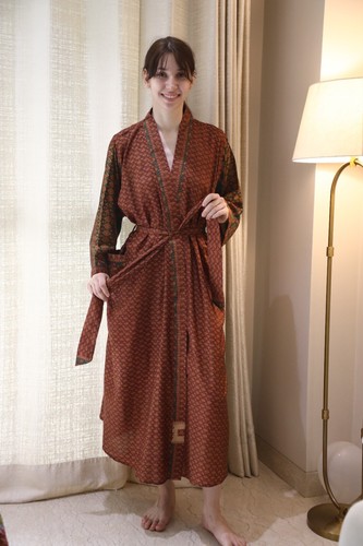 Reine seide braun kimono - reine,