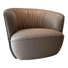 Walter Knoll Sessel Ishino 195 10 Leder Elen 1406 Taupe Beige Drehteller 