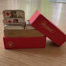 Altes Patience Kartenspiel ASS vollständig 104 Karten in Schachtel Vintage