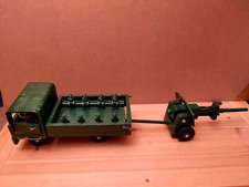 DDR VERO Holzspielzeug NVA LKW mit Kanone und Besatzung