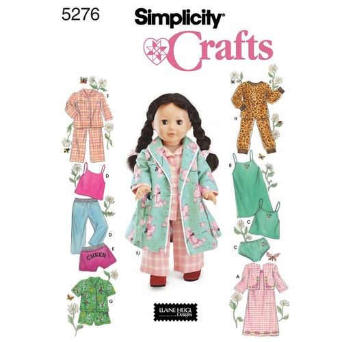 Simplicity 5276 puppenkleidung - 5276,