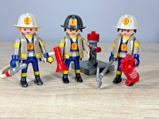 PLAYMOBIL Feuerwehrmänner Amerika | 3 Figuren mit Zubehör, Feuerwehr